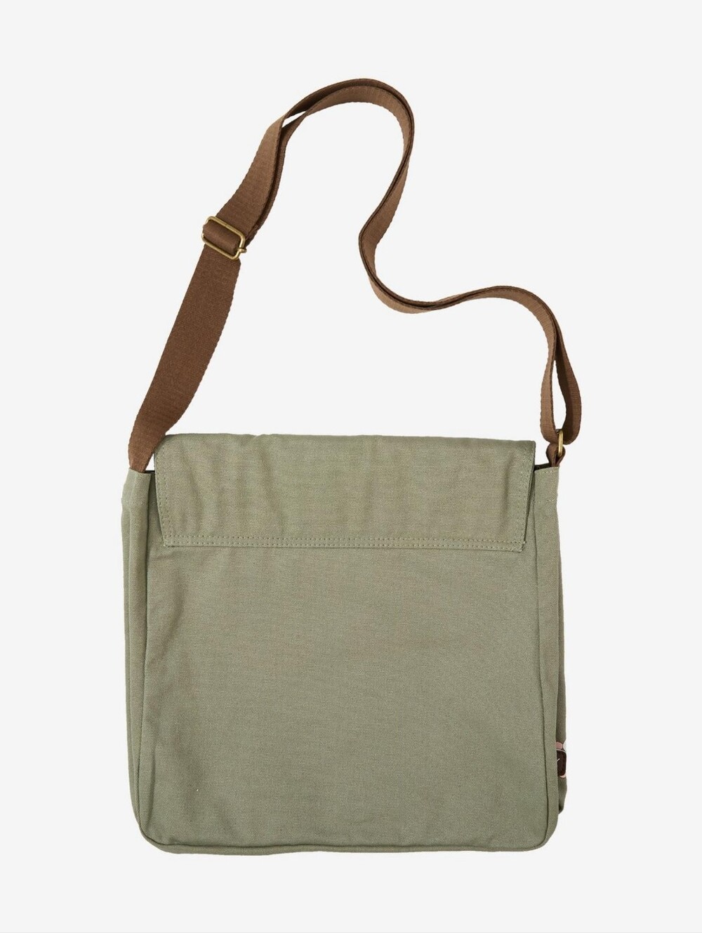 Studio Ghibli Sprite Olive Floral Canvas Crossbody Bag Brown Adjustable Strap - Picture 4 of 6